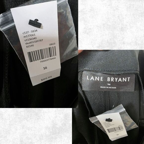 NWT Lane Bryant Faux Leather Pants – Size 16 – Rock Glam Vegan Trousers - Picture 6 of 7